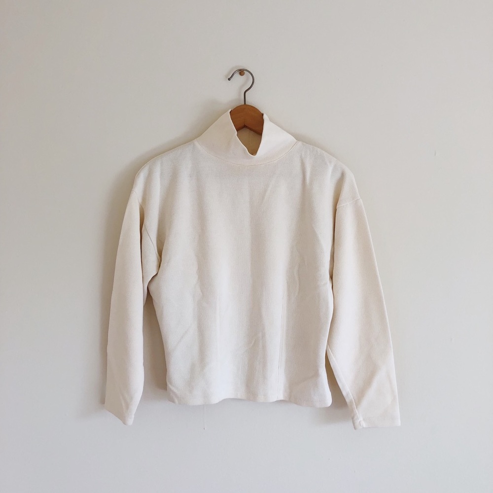 Express white mock turtleneck